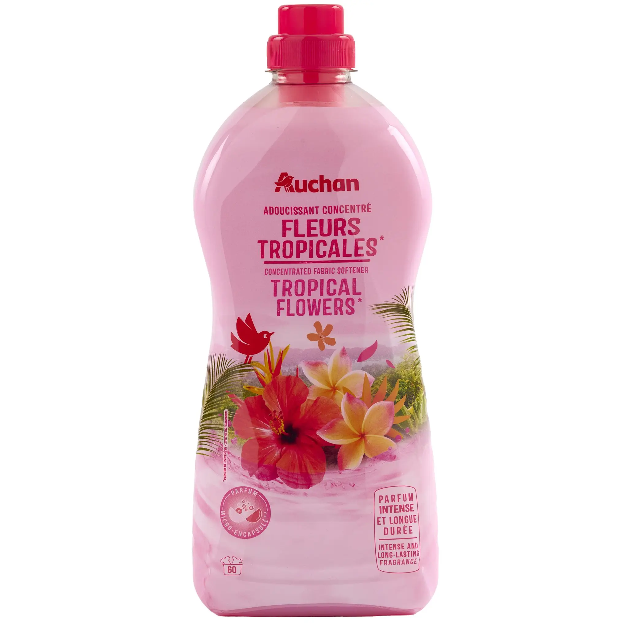 AUCHAN Adoucissant liquide concentré fleurs tropicales