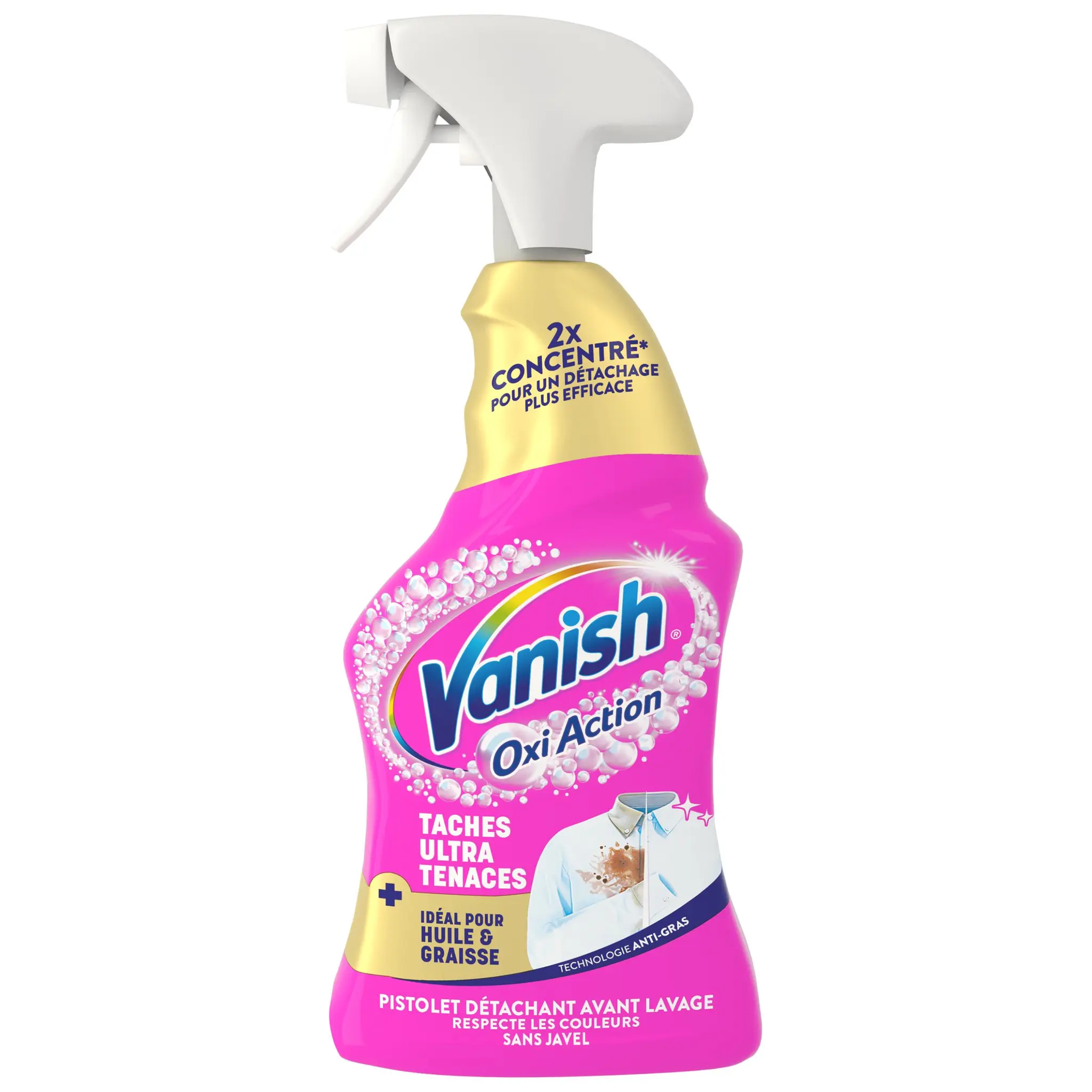 VANISH Spray Détachant avant-lavage pistolet oxi action gold