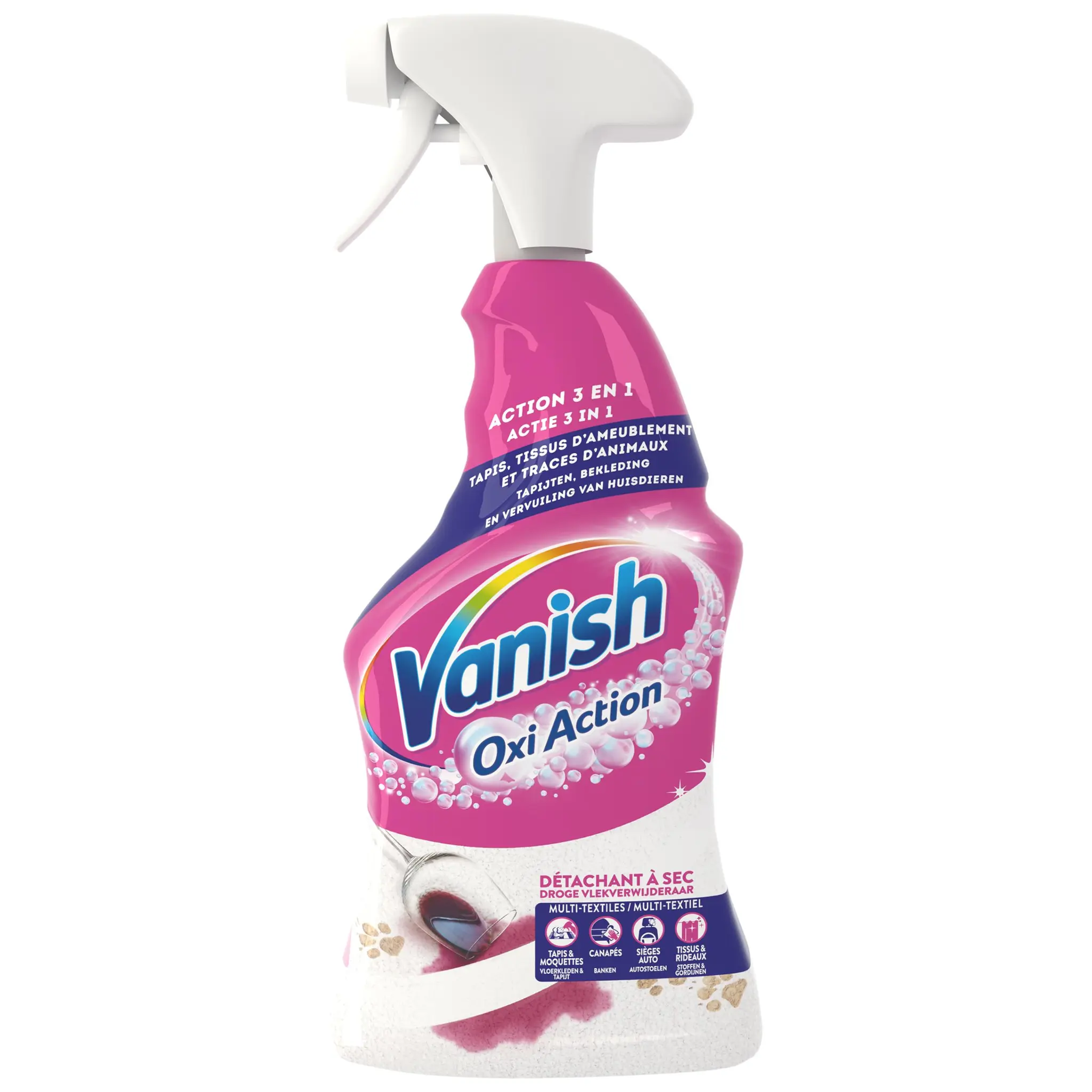 VANISH Spray oxi action détachant à sec multi-textiles