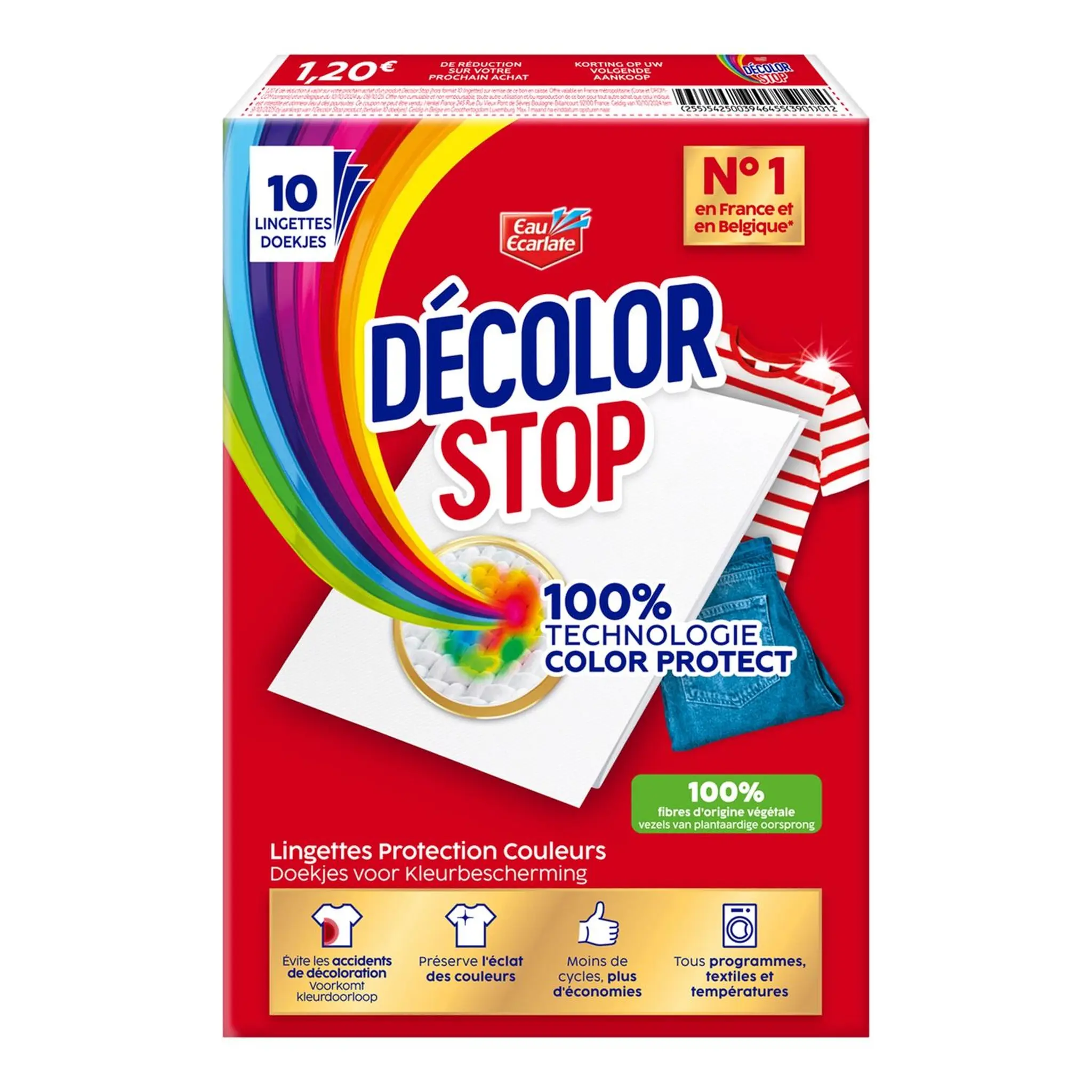 DECOLOR STOP Lingettes protection couleur