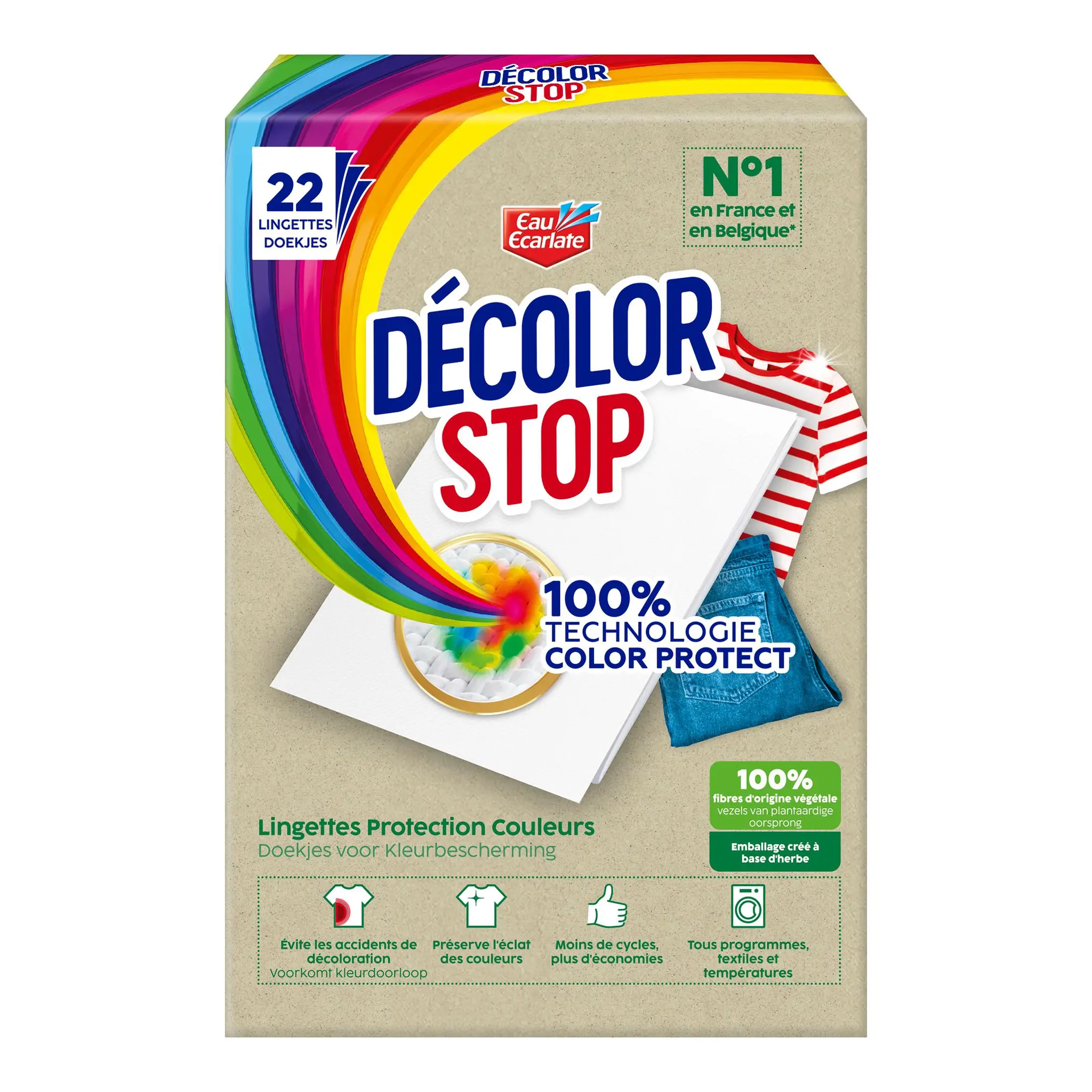 DECOLOR STOP Lingettes anti-décolorations écologique