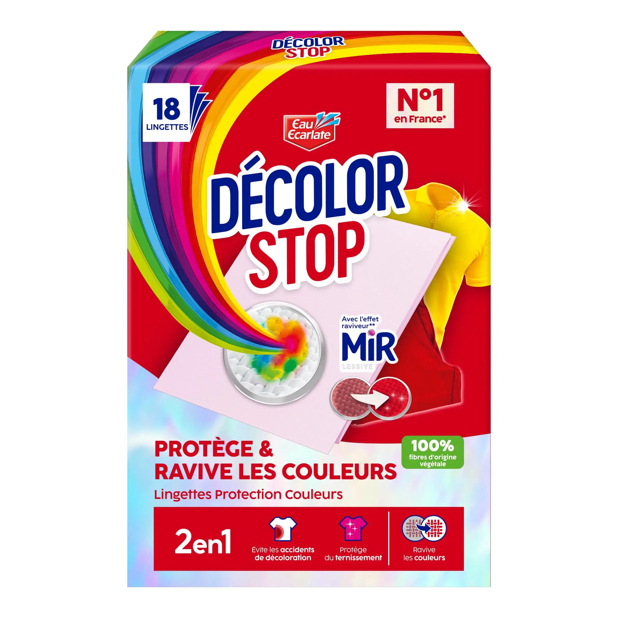 DECOLOR STOP Lingettes protege et ravive les couleurs