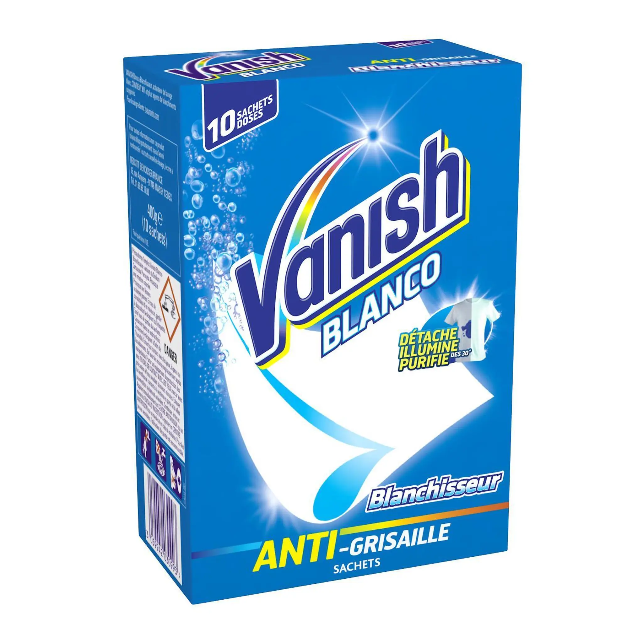 VANISH Blanco sachets blanchisseur anti-grisaille