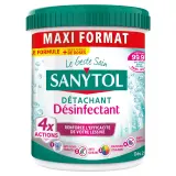 SANYTOL Détachant poudre désinfectante 4 actions renforce l'efficacité de votre lessive