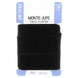 PRIMA Elastique monte-jupe noir 1m x 25mm