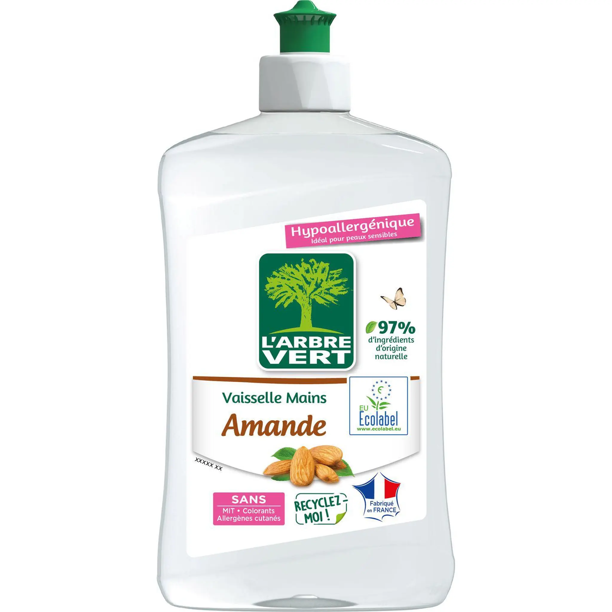 L'ARBRE VERT Liquide vaisselle mains amande