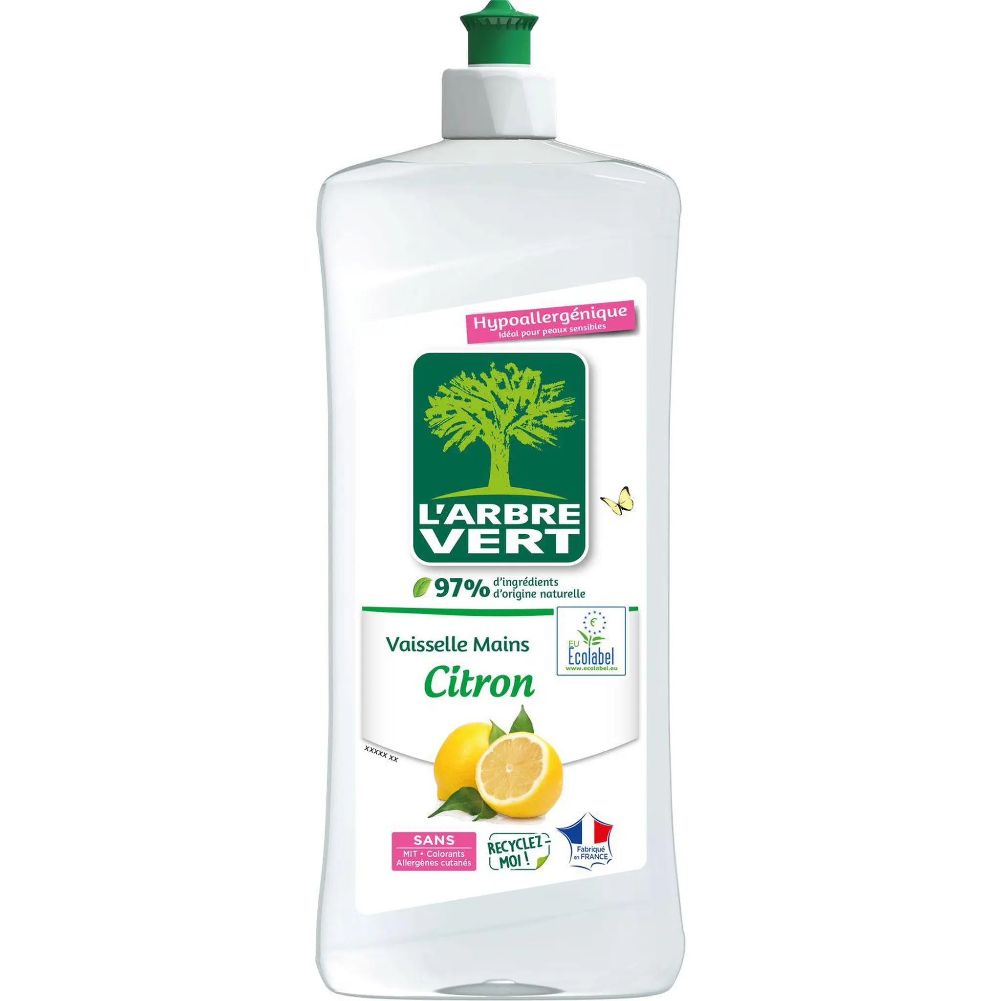 L'ARBRE VERT Liquide vaisselle mains citron