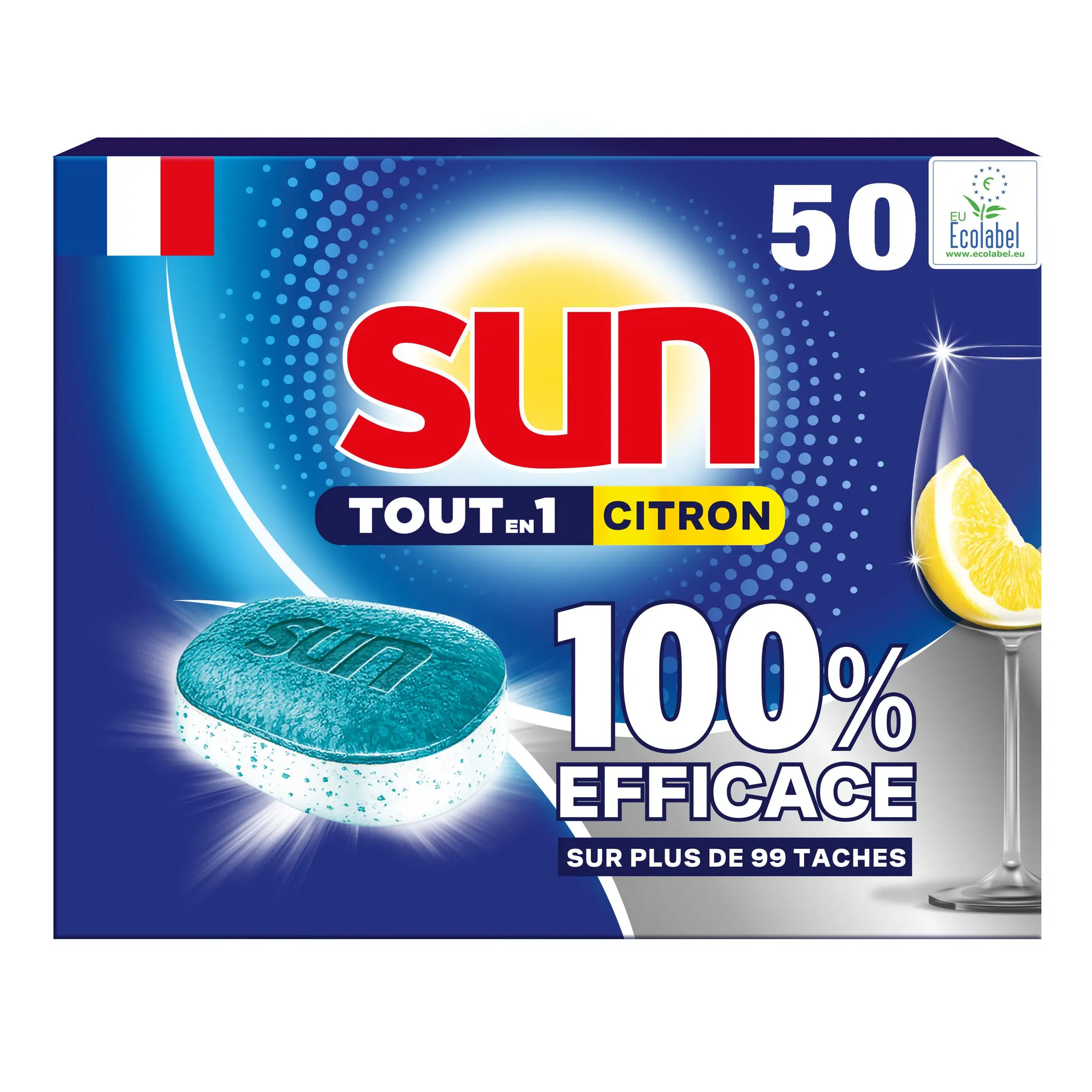 SUN Tablettes lave-vaisselle tout en 1 citron
