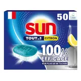 SUN Tablettes lave-vaisselle tout en 1 citron