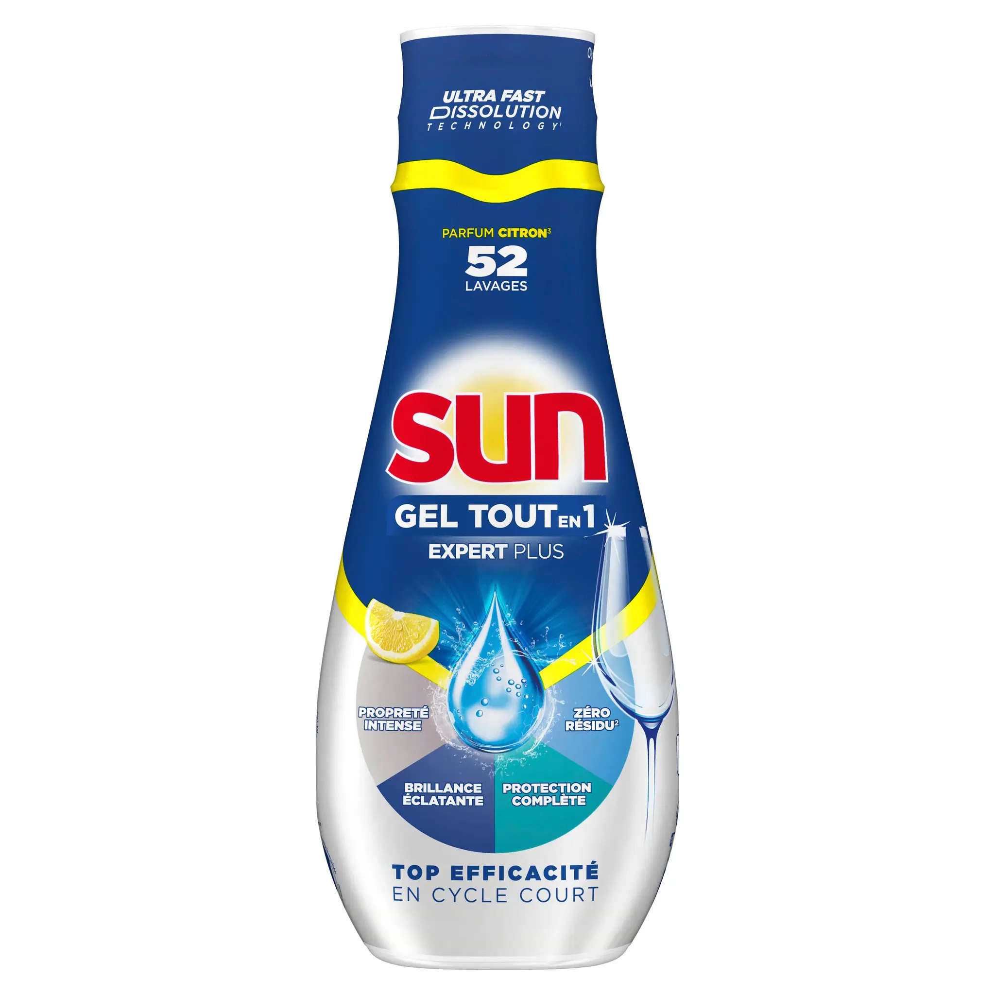 SUN Gel lave-vaisselle brillance cristal citron