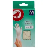 AUCHAN Gants jetables en latex taille M