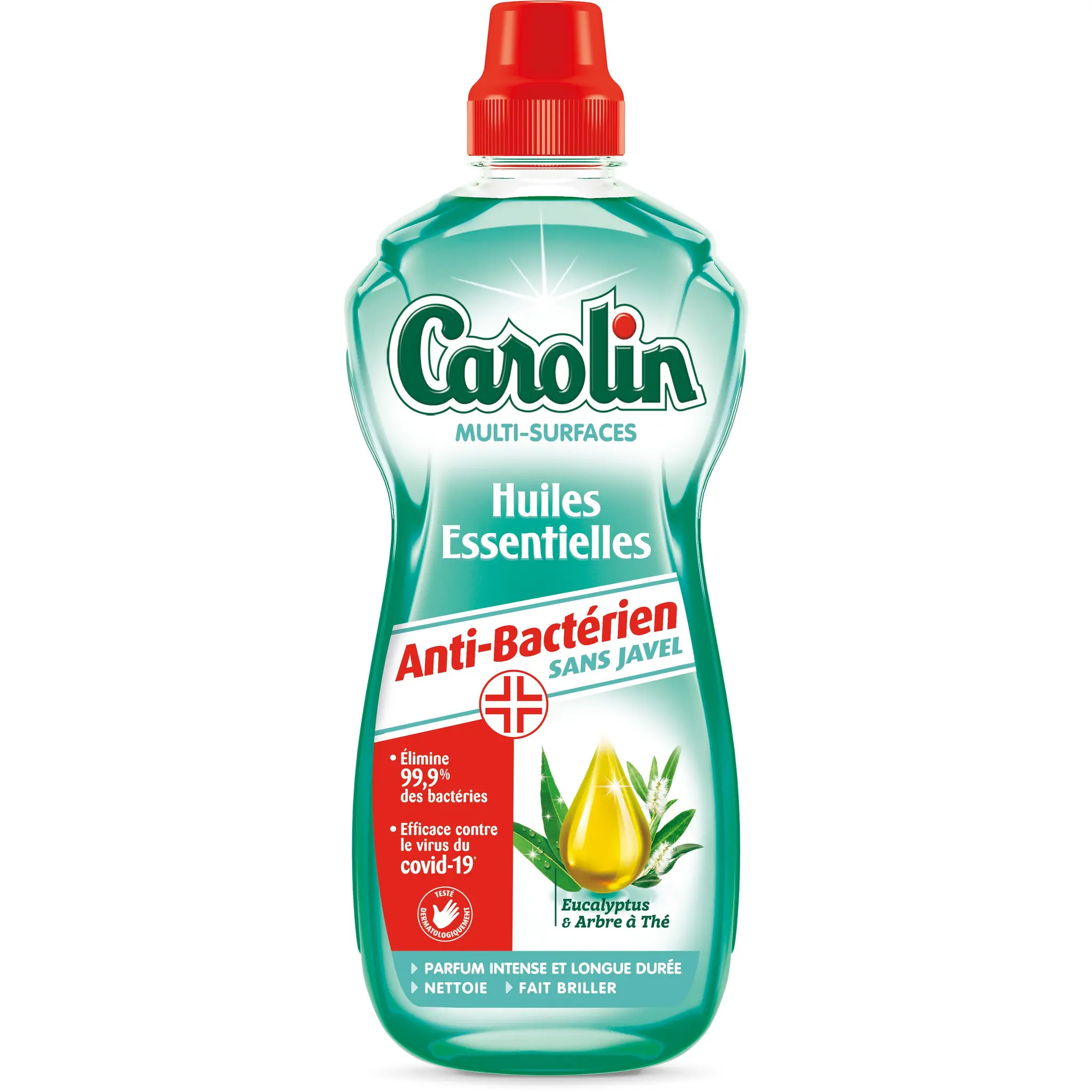 CAROLIN Nettoyant liquide multi-surfaces huiles essentielles d'eucalyptus et arbre à thé