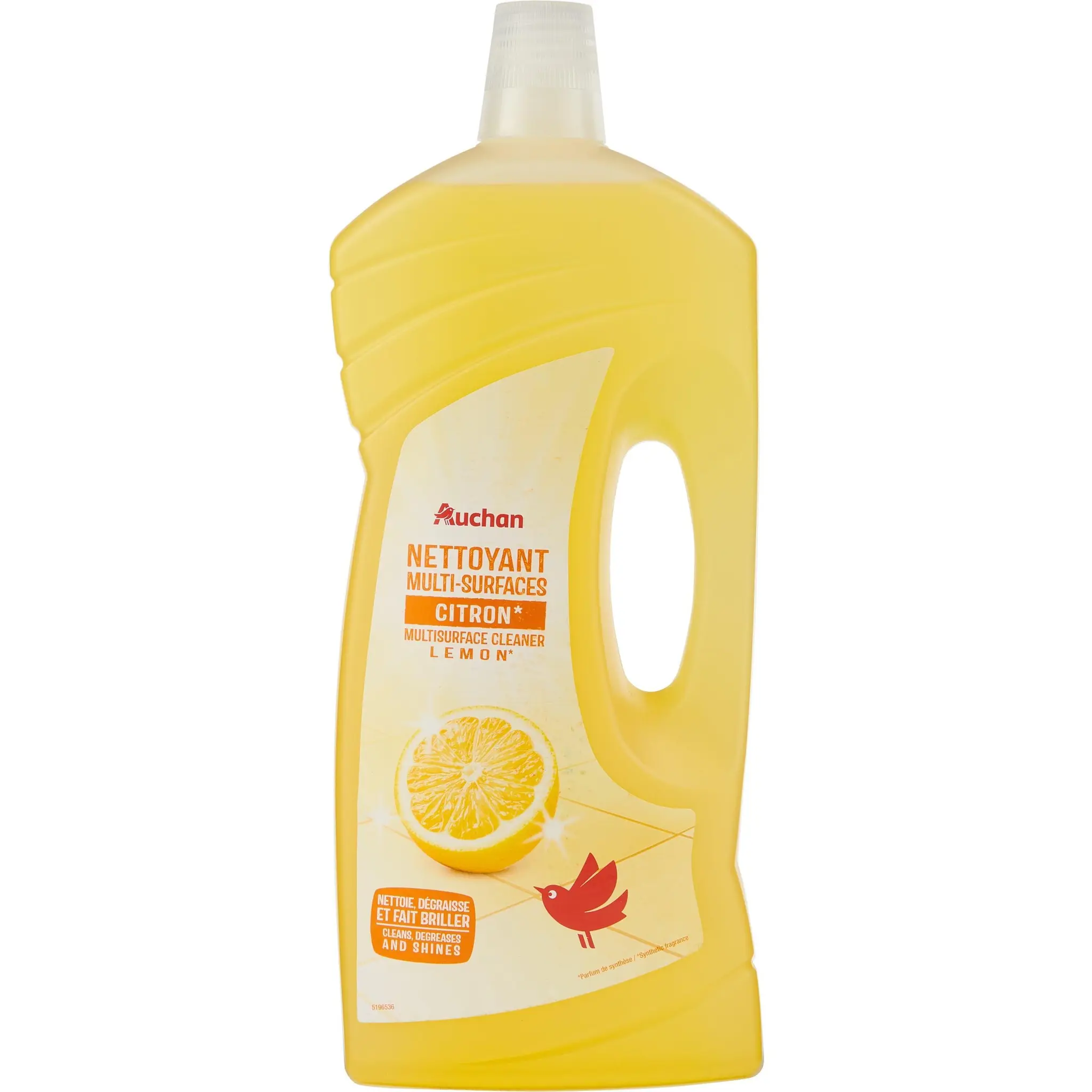 AUCHAN Nettoyant liquide multi-surfaces dégraissant citron