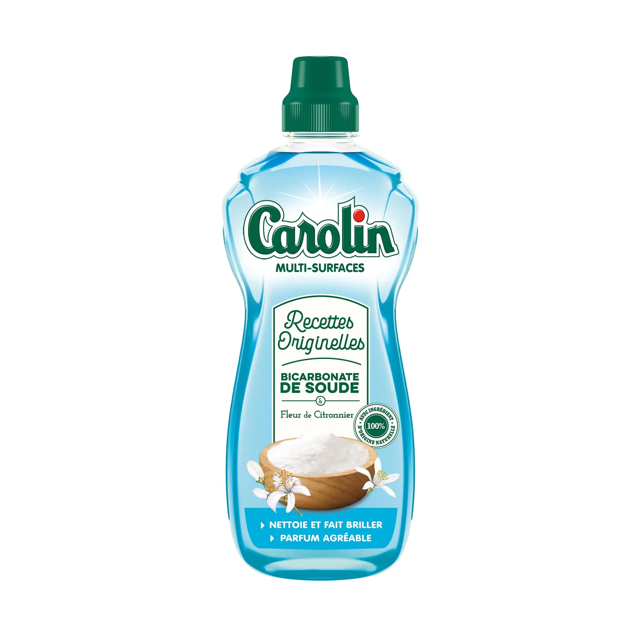 CAROLIN Nettoyant liquide multi-surfaces recettes originelles bicarbonate de soude