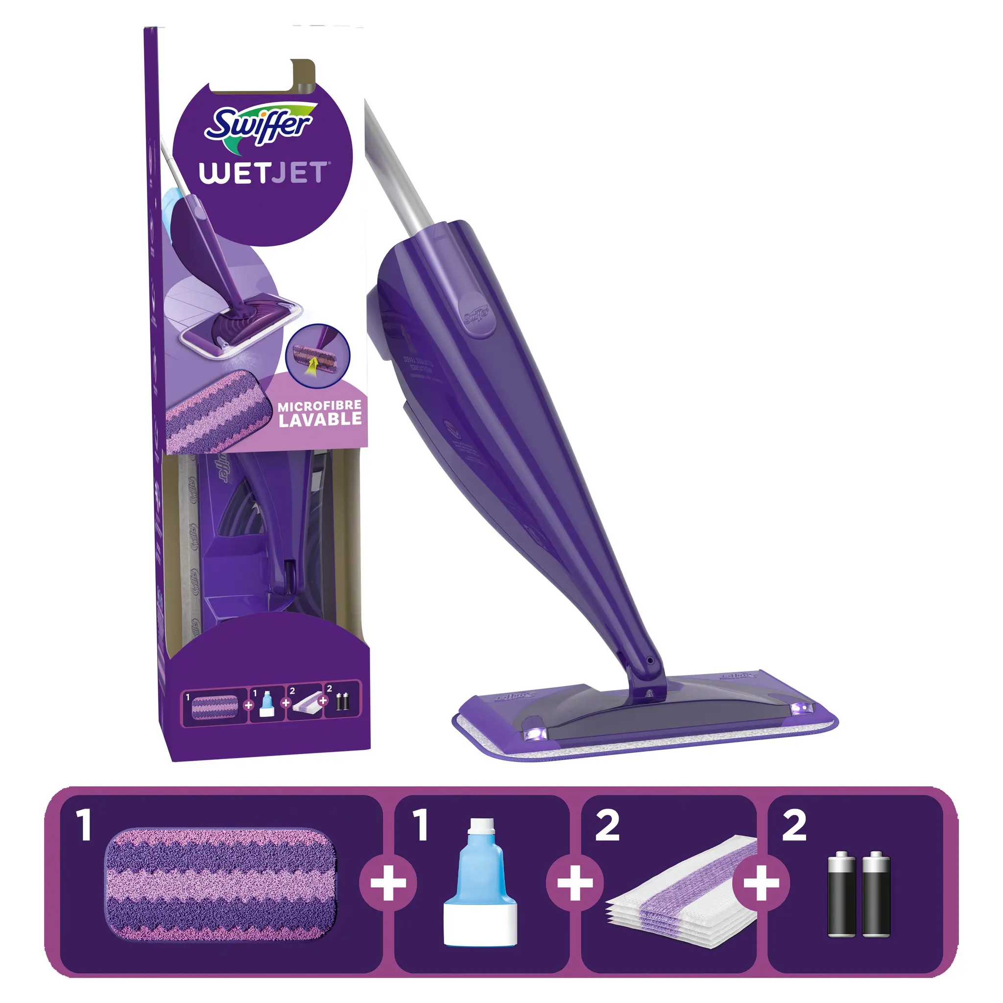 SWIFFER Balai Wetjet microfibre lavable