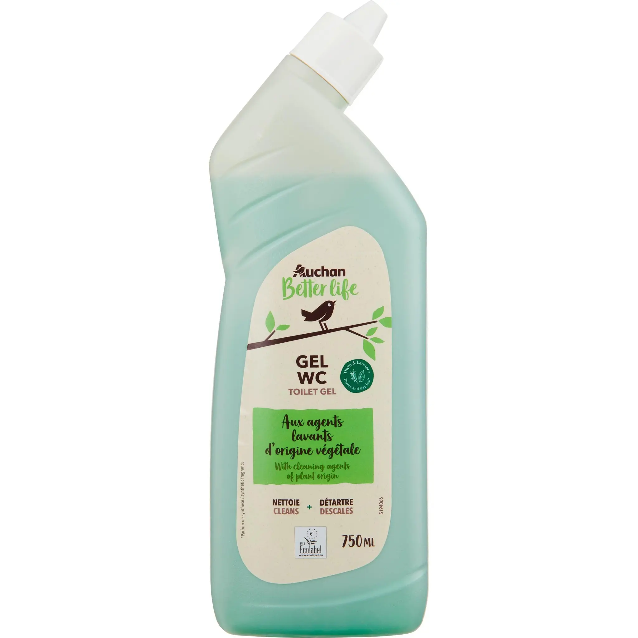 AUCHAN Gel WC détartrant thym et laurier