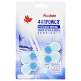 AUCHAN Bloc WC 4 en 1 power fraîcheur marine