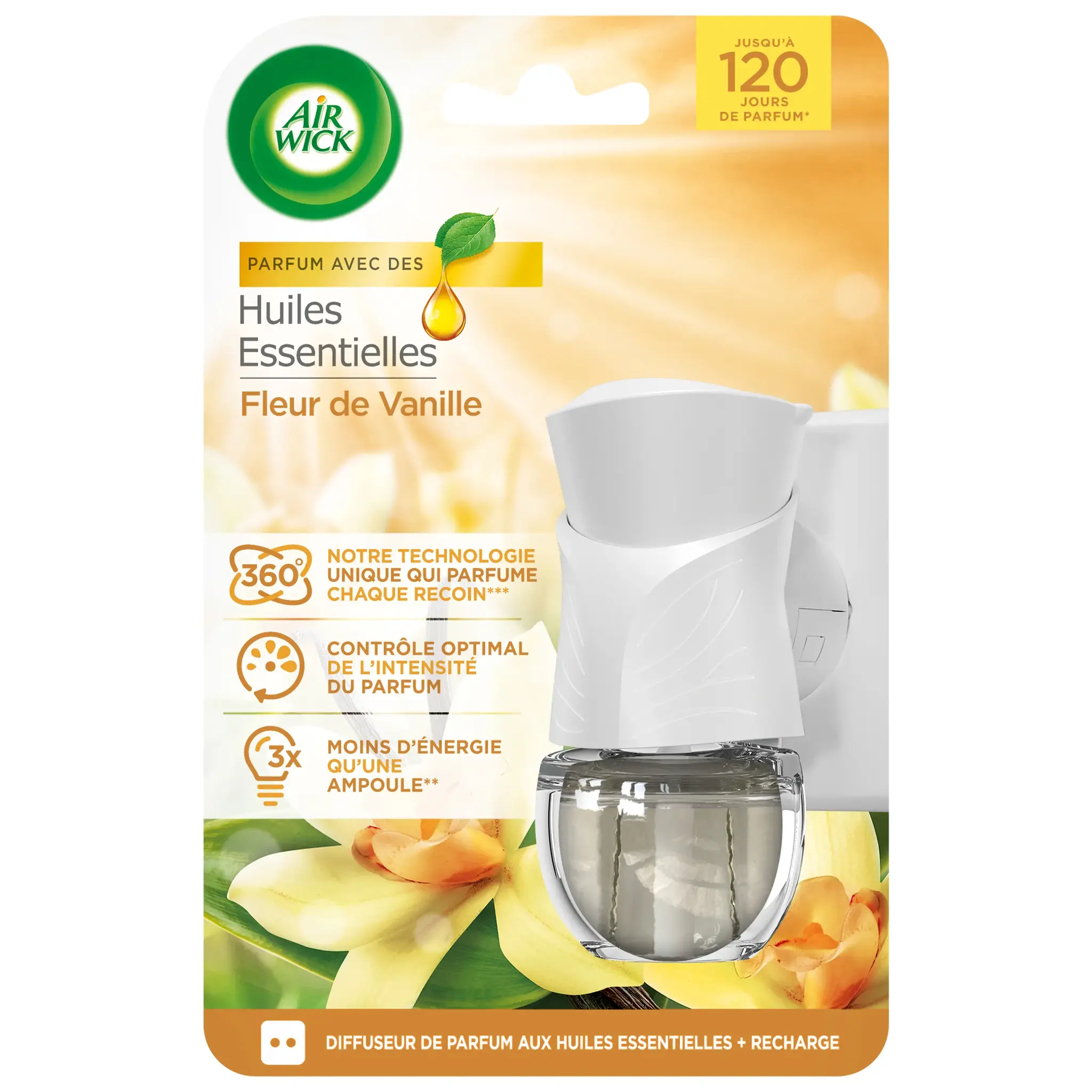 AIR WICK Diffuseur électrique huiles essentielles fleur de vanille