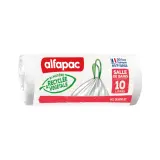 ALFAPAC Sacs poubelle à liens coulissants salle de bains 10L