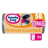 HANDY BAG Sacs poubelle fixation élastique 50l matière recyclée