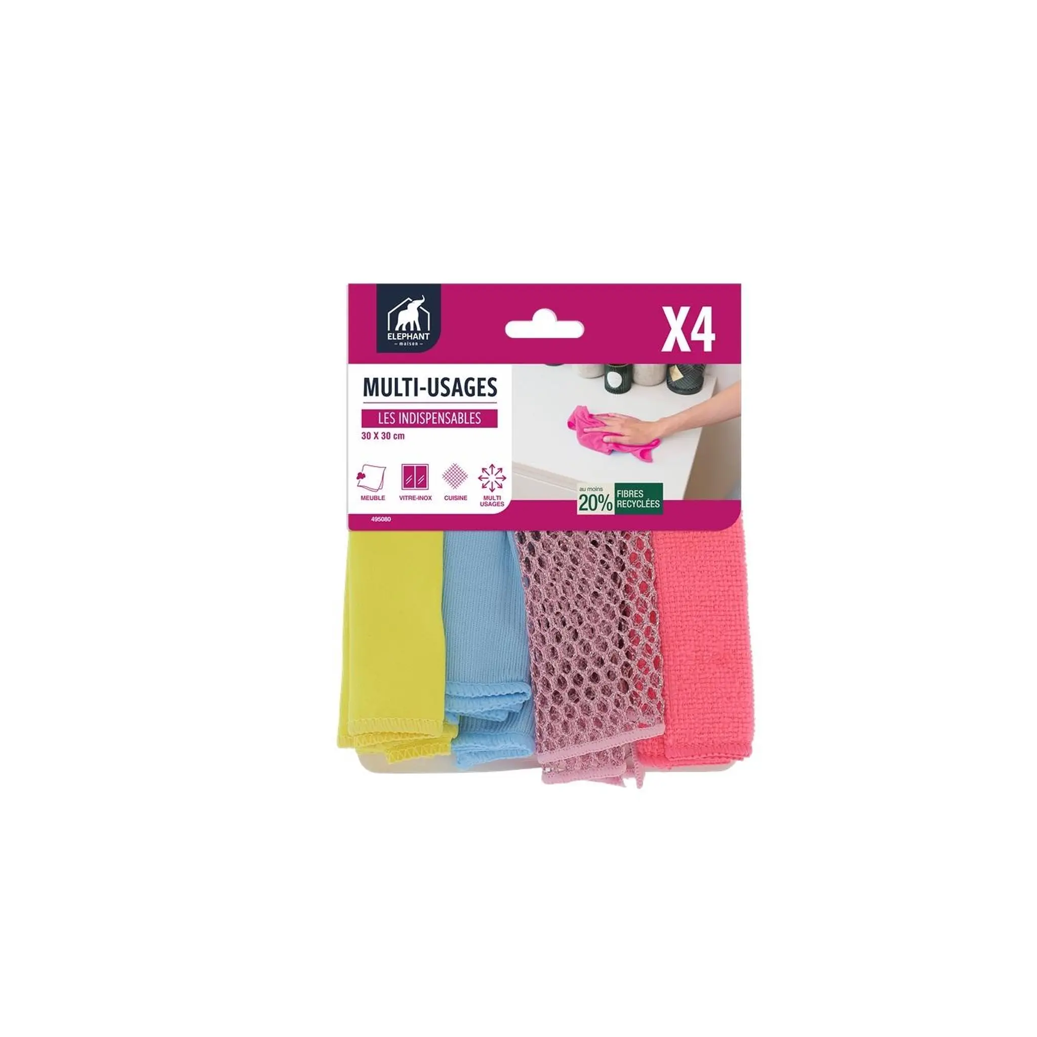 ELEPHANT Set microfibre chiffons-lavettes