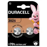 DURACELL Piles boutons lithium 2025 - Lot de 2 piles