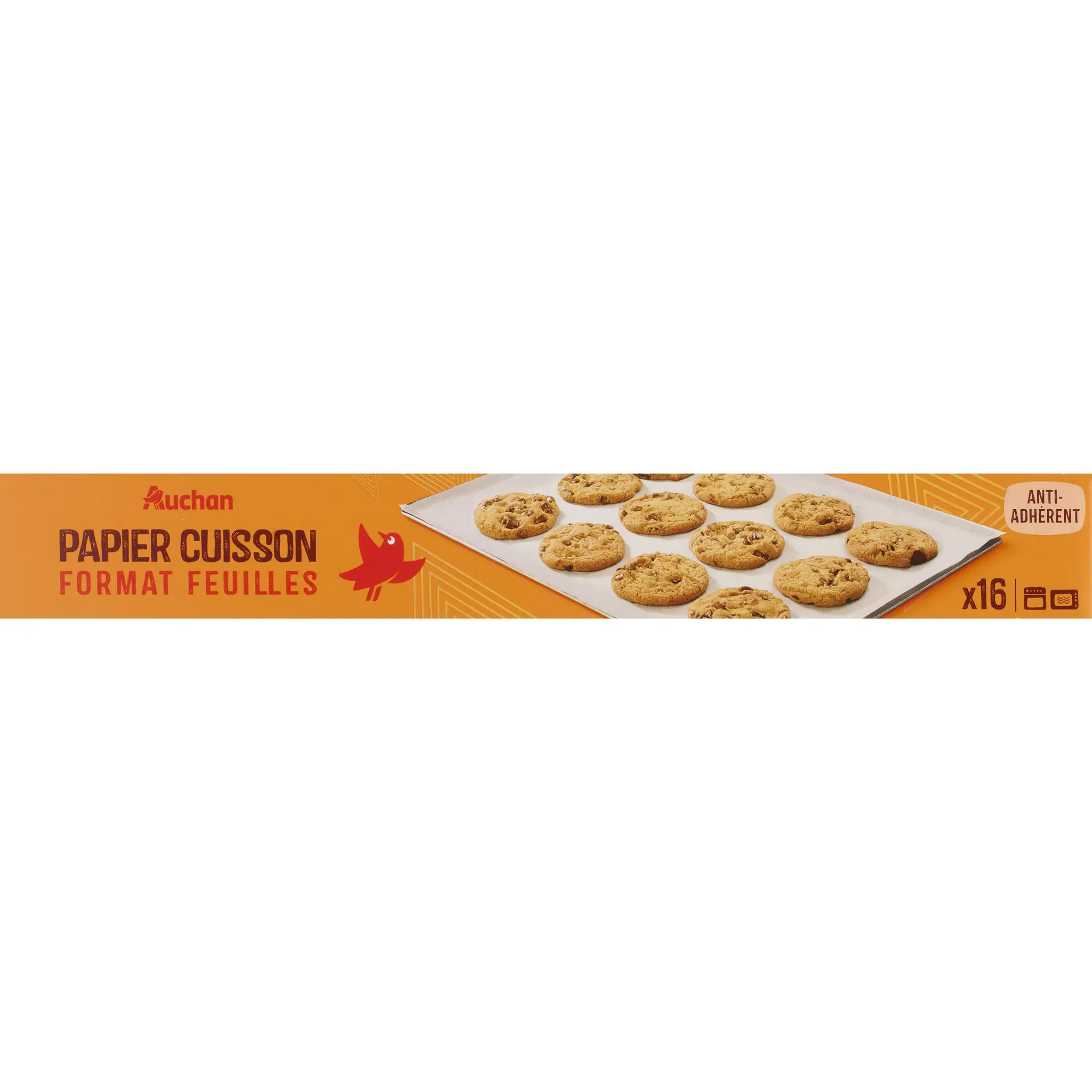 AUCHAN Papier cuisson en feuilles non adhérent