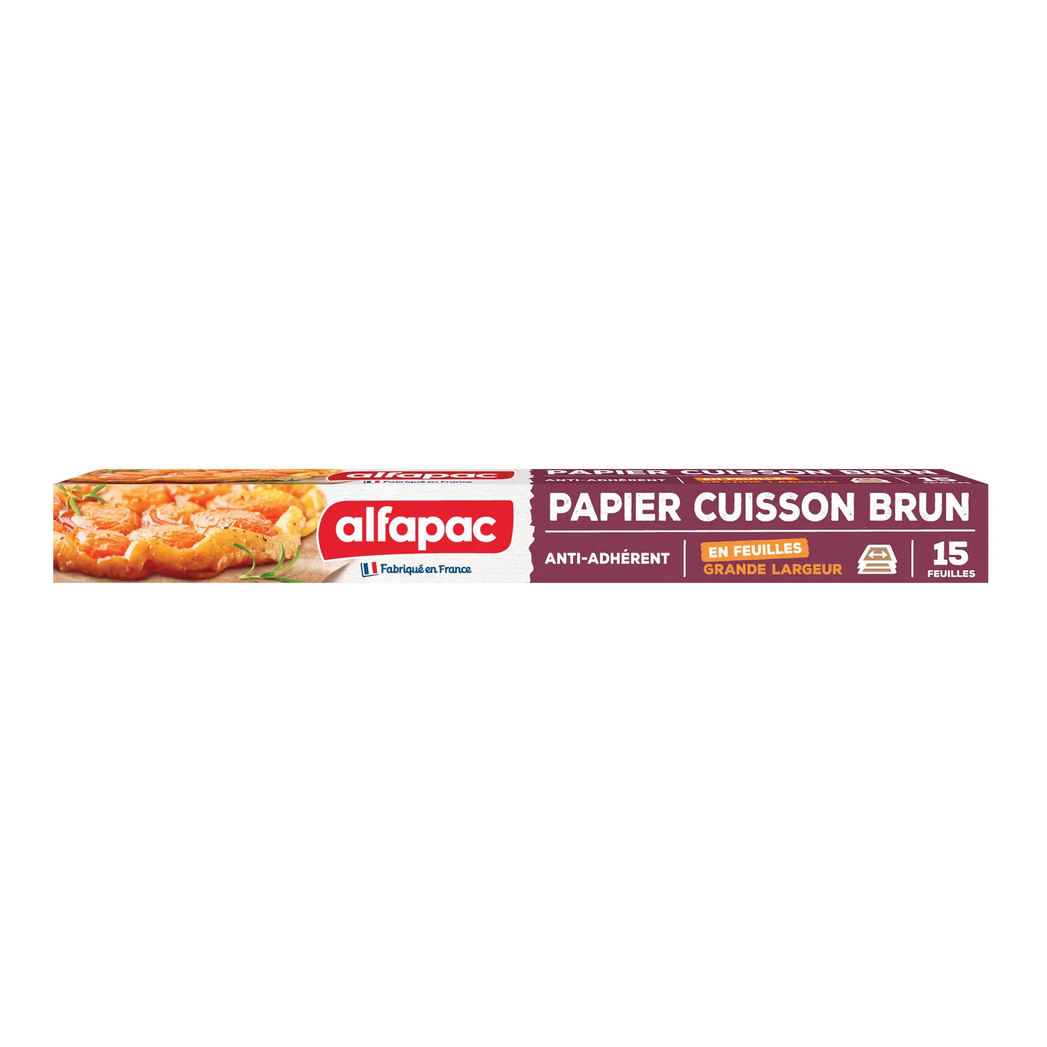 ALFAPAC Papier cuisson naturel en feuilles anti-adhérent