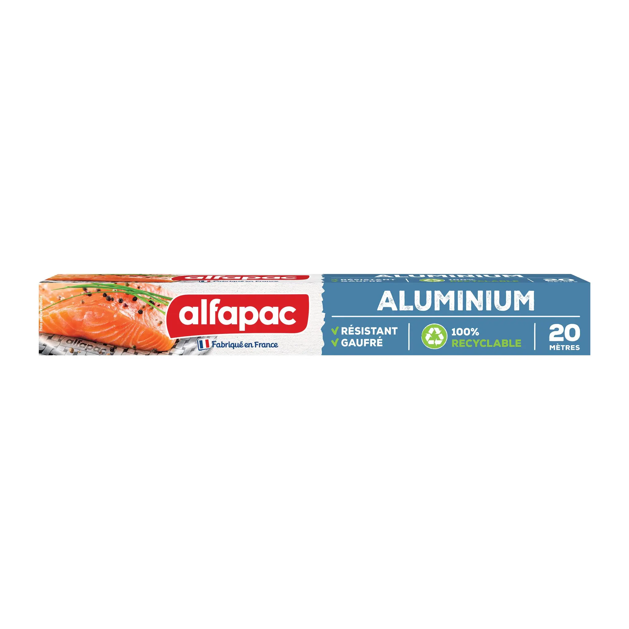 ALFAPAC Papier aluminium gaufré et résistant 20m