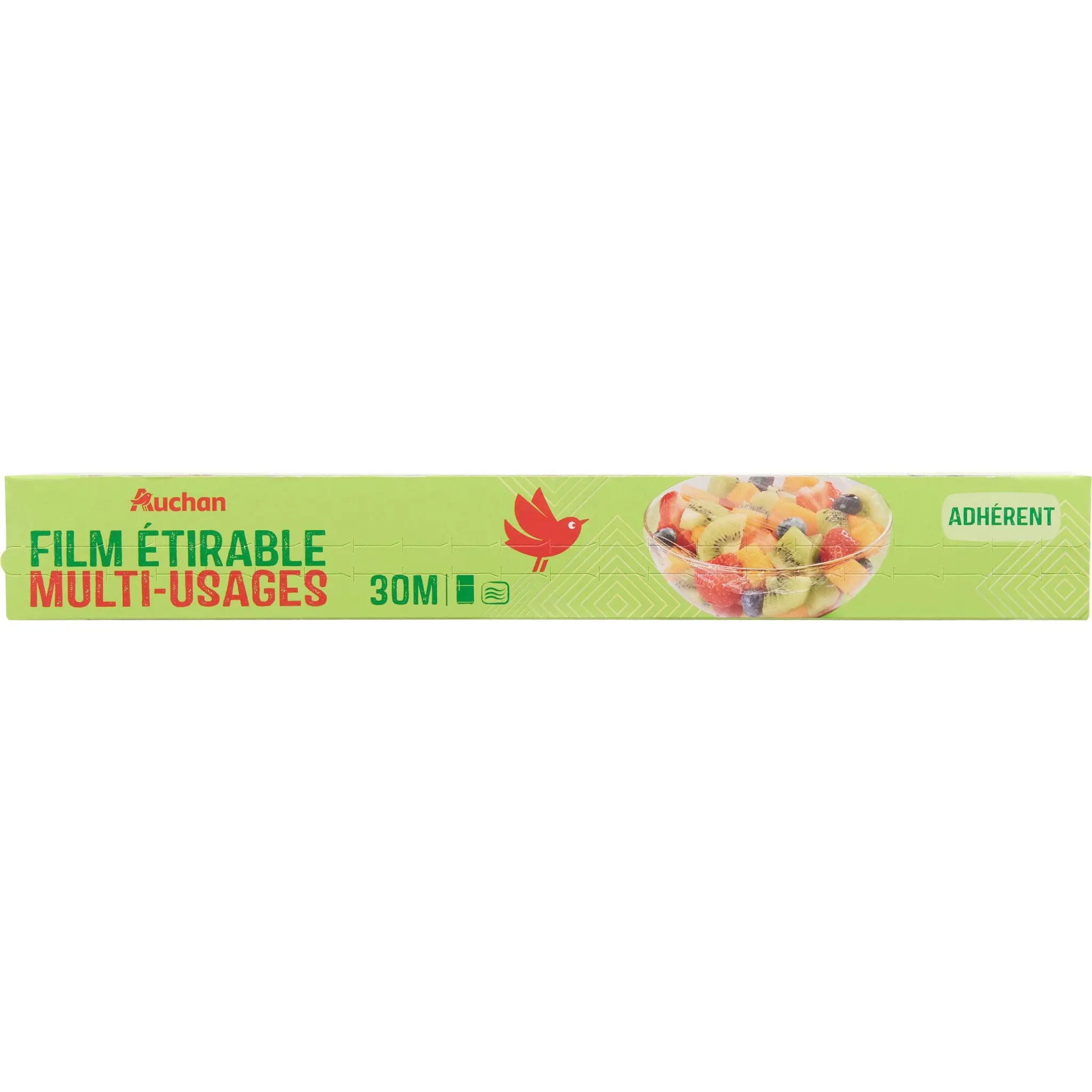 AUCHAN Film alimentaire réfrigérateur et micro-ondes 30m