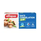 ALFAPAC Sacs de congélation fermeture zip 1L