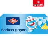 ALBAL Sachets glaçons recyclés film pelable démoulage facile et individuel
