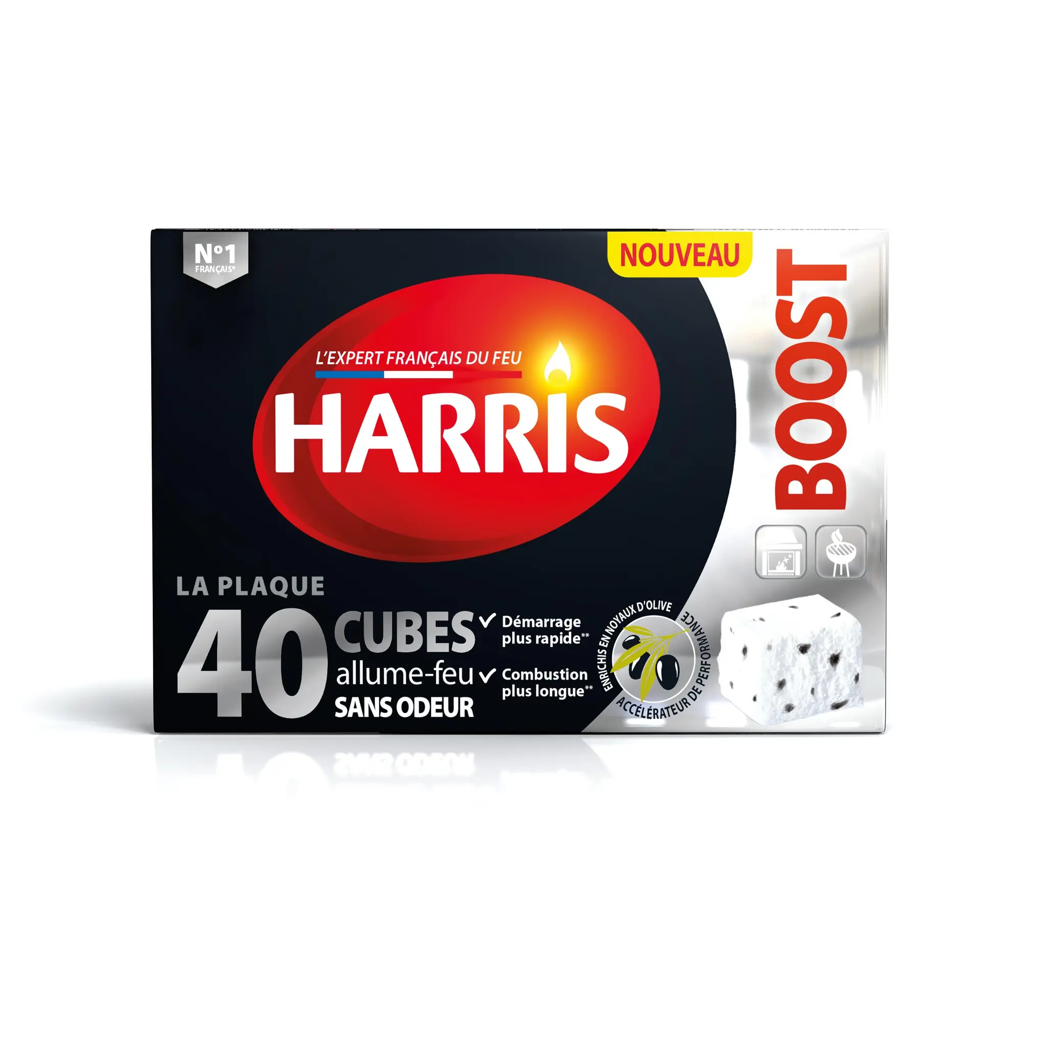 HARRIS Allume feux enrichi en noyaux d'olive sans odeur