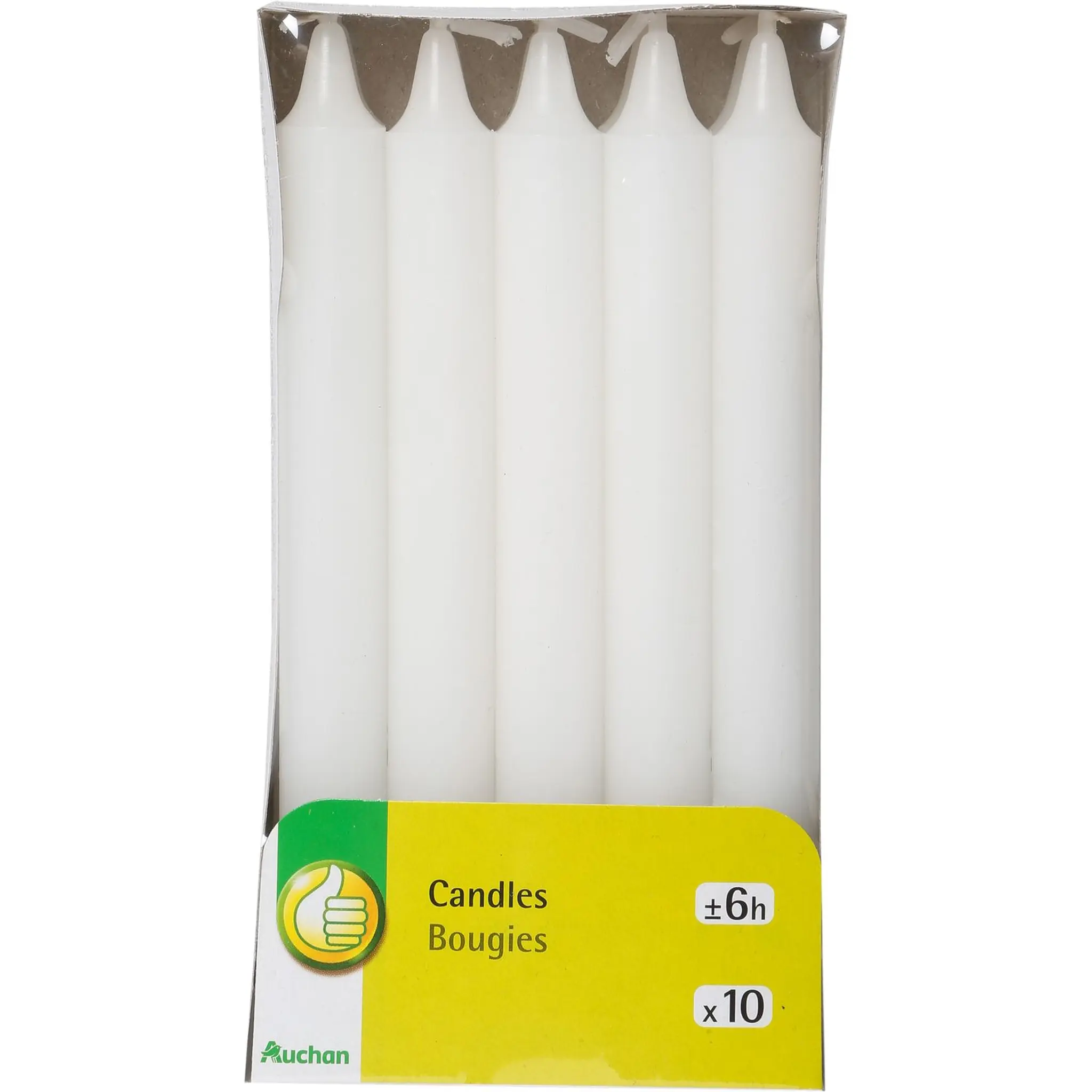 POUCE 10 Bougies blanches