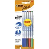 BIC Lot de 5 marqueurs pour tableau blanc effaçables à sec pointe fine VELLEDA