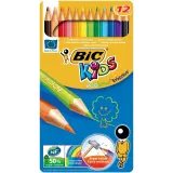 BIC Boîte en métal de 12 crayons de couleur Kids Evolution