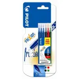 PILOT Lot de 6 recharges pour roller frixion effaçable pointe moyenne coloris assortis