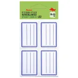 AUCHAN Lot de 32 étiquettes scolaires adhésives 36x56mm lignées bleues