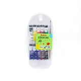 AUCHAN lot de 10 Tubes de gouache 10ml avec pinceau rond - Noir
