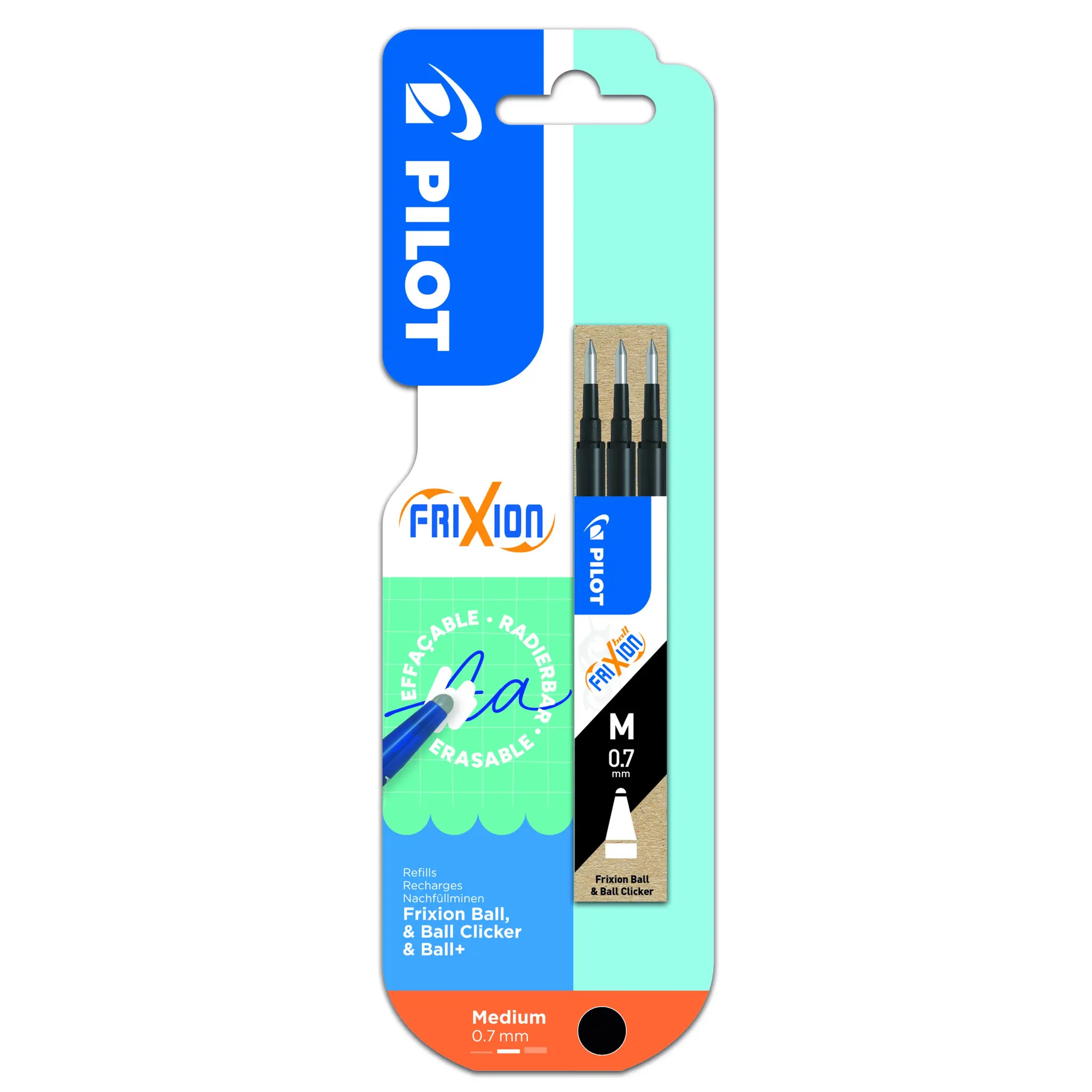 PILOT Recharges frixion ball et frixion clicker noir 0,7mm