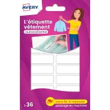 AVERY Etiquettes pour vêtements X36 45x13mm - Blanc