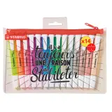 STABILO Trousse Surligneurs x14 Swing Cool Format Stylo
