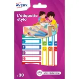 AVERY Etiquettes stylos Smiley Arc en Ciel X30 50x10mm