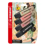 STABILO Surligneurs x4 BOSS Original - Vert / Orange / Marron / Noir
