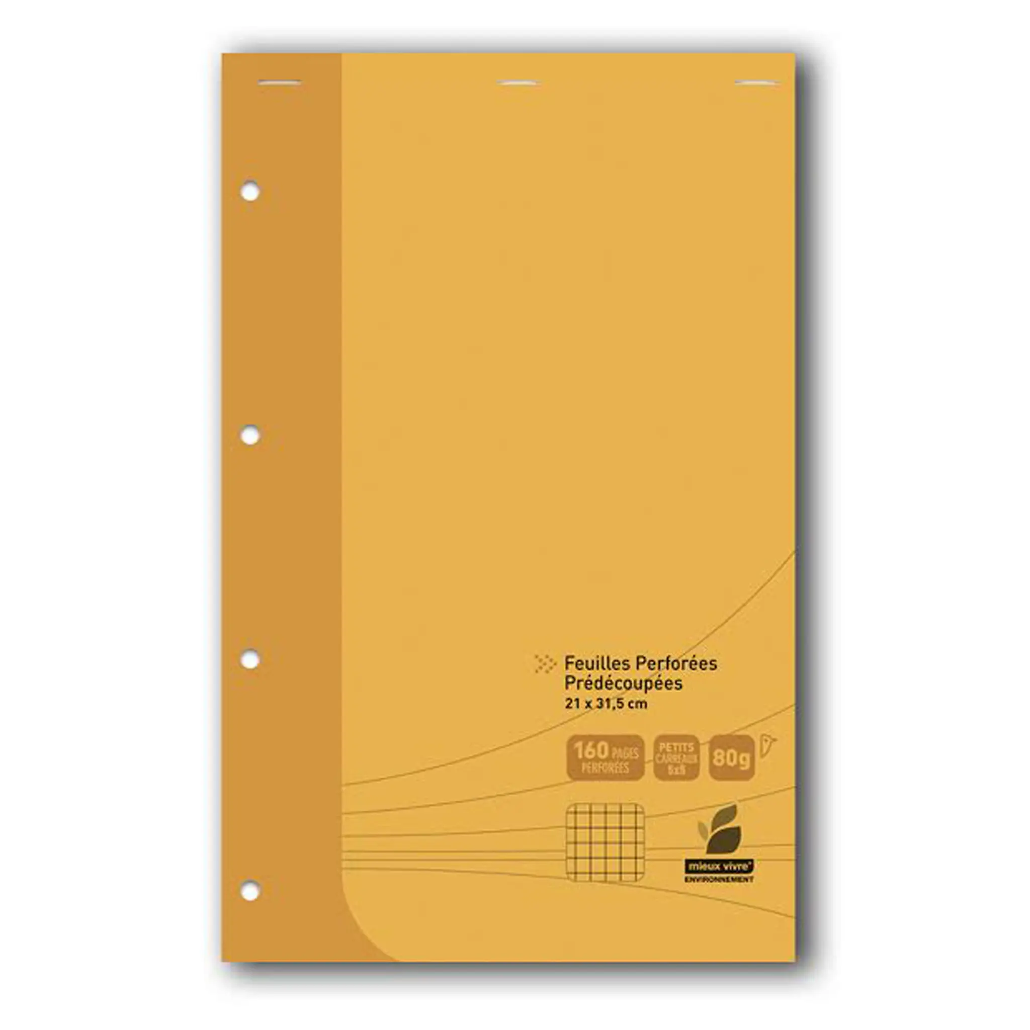 AUCHAN Bloc étudiant 21x31.5 160 pages 80g