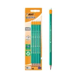 BIC EVOLUTION Lot de 10 crayons graphite HP avec gomme
