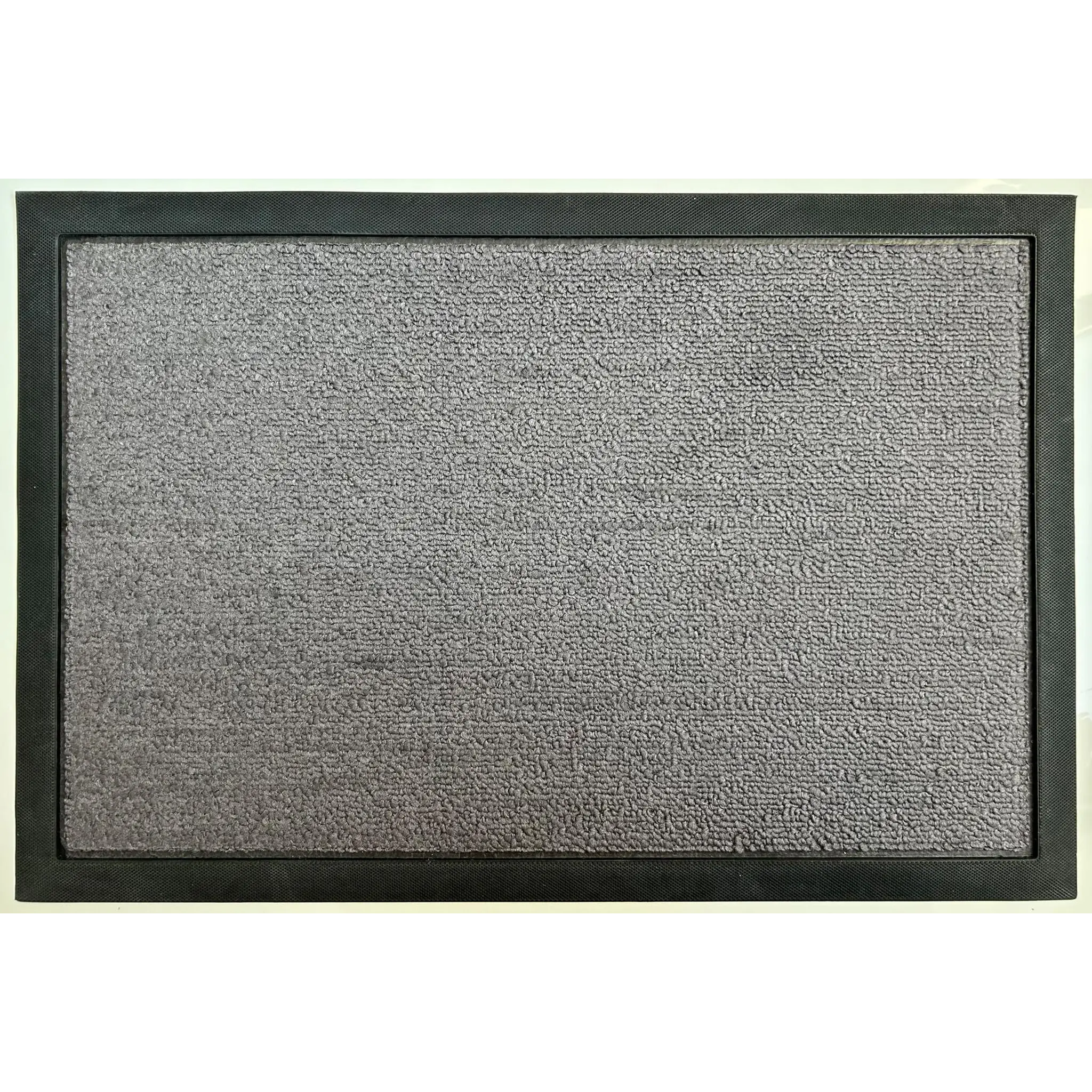 ACTUEL Tapis velours gris et noir 40cm x 60cm