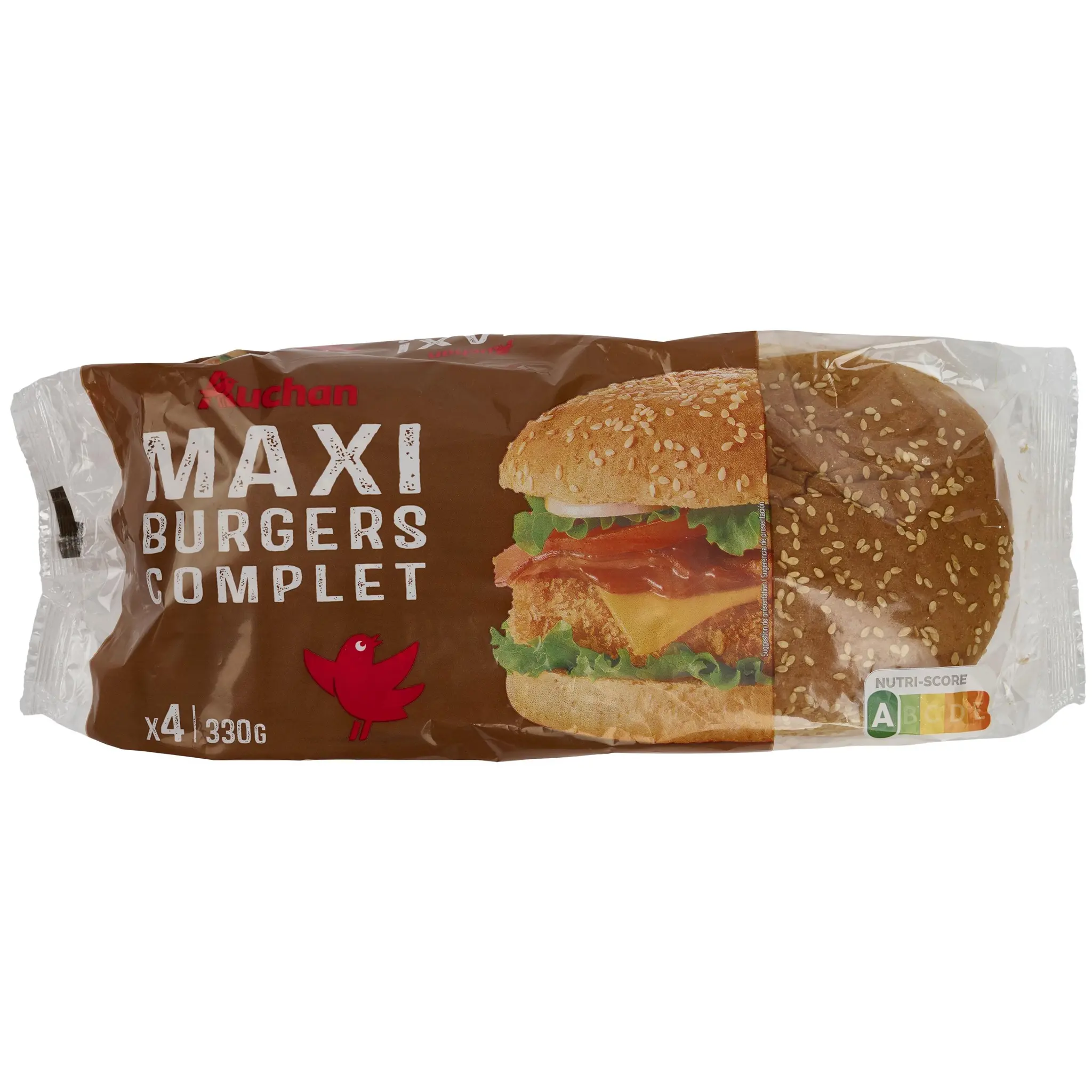 AUCHAN Maxi pains burgers complet