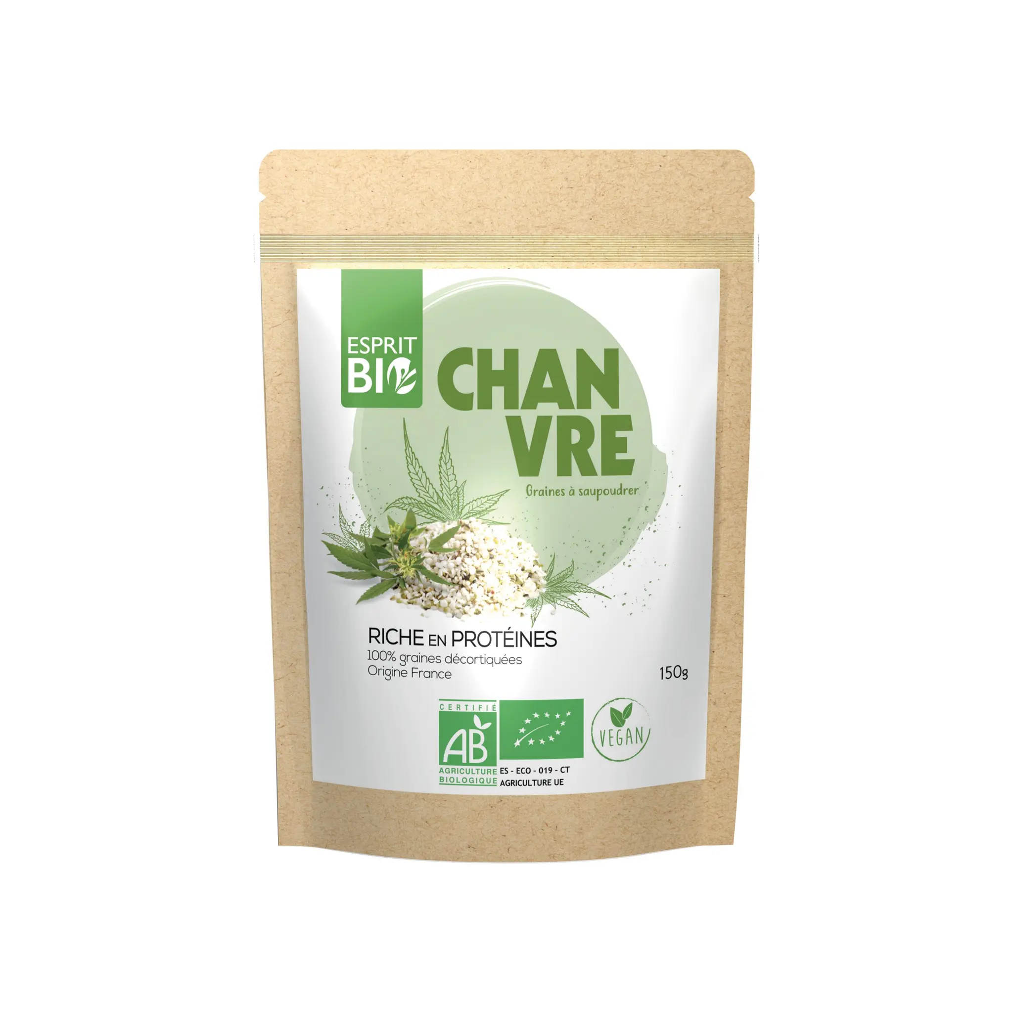 ESPRIT BIO Graines de chanvre décortiquées bio