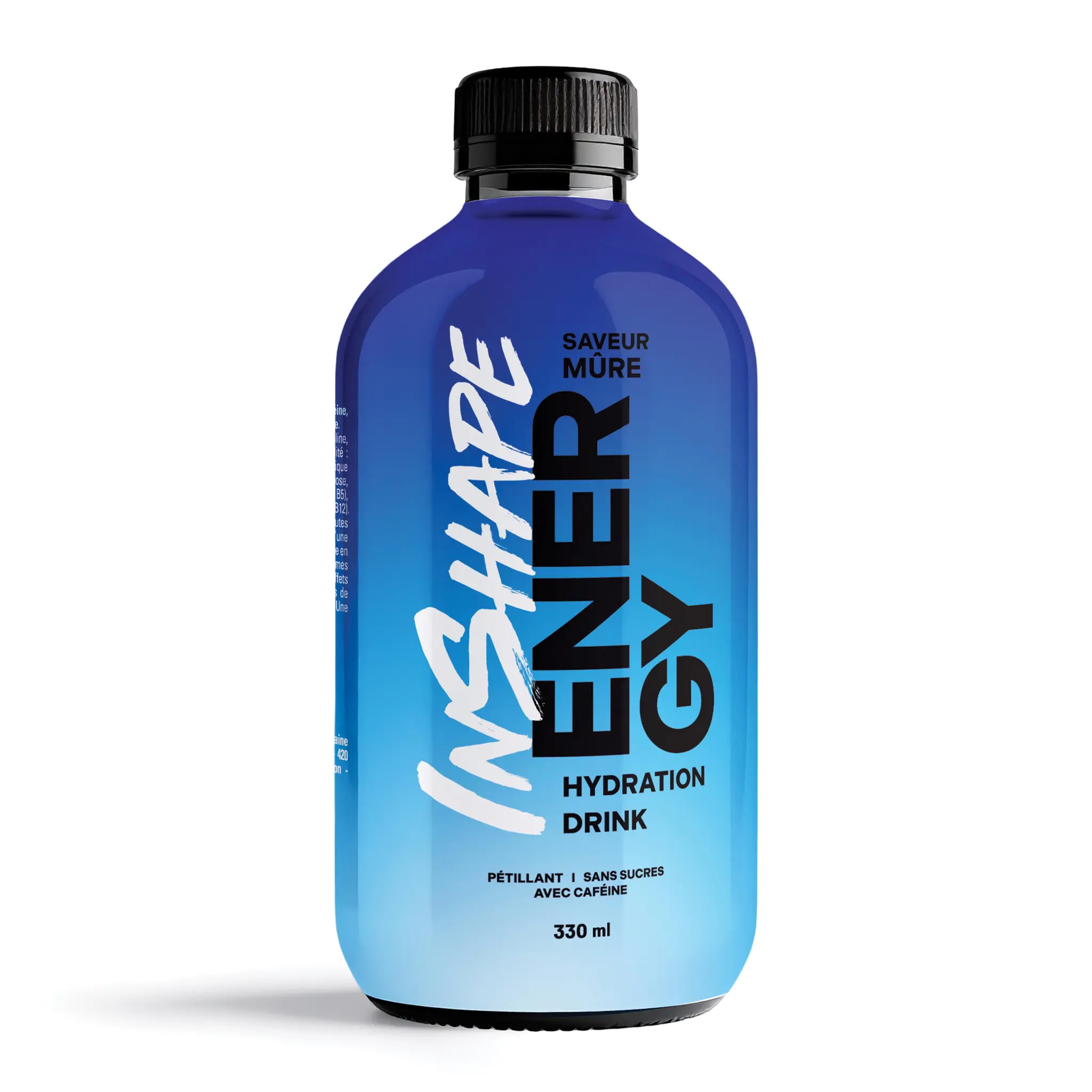 INSHAPE NUTRITION Energy Hydration Drink Boisson pétillante saveur mûre sans sucres ajoutés